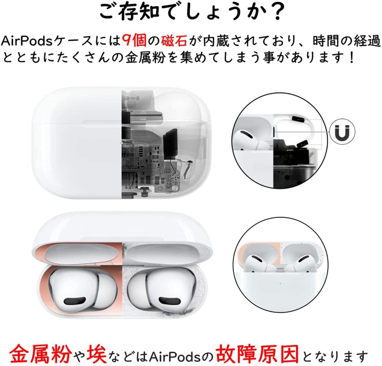 Amazon | 【PLUSDO】 AirPods Pro ダストガード スキンシール